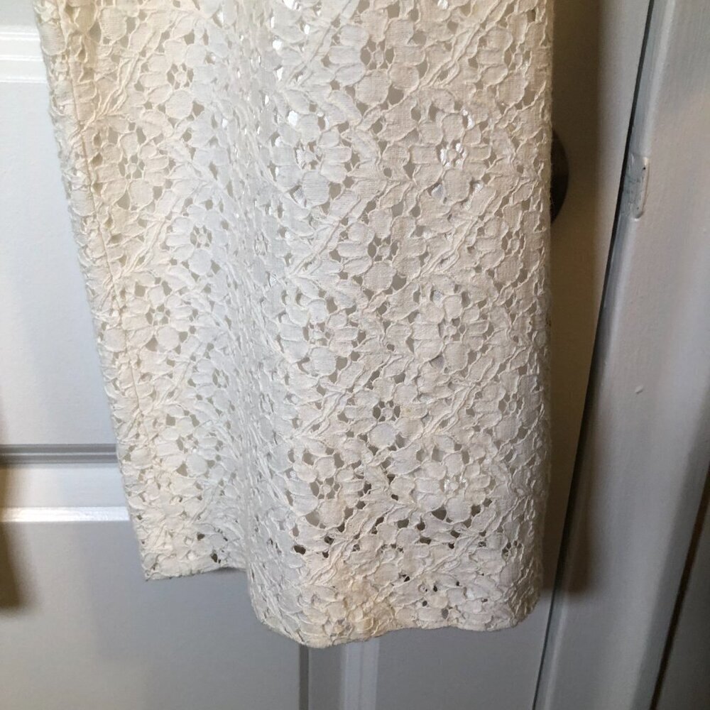 WD-NY Lace Completely Lined White Side Zipper Size 10 NWOT - Picture 11 of 14